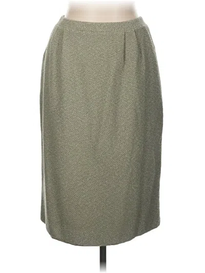 Pre-owned St. John Couture Casual Skirt In Green