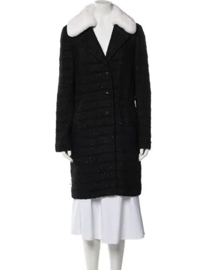 Pre-owned St. John Couture Coat In Black