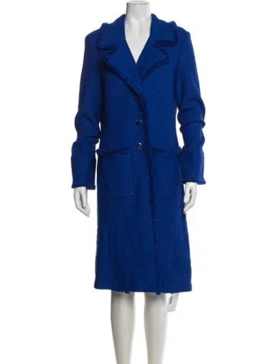 Pre-owned St. John Couture Coat In Blue