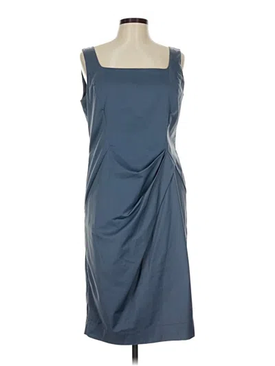Pre-owned St. John Couture Cocktail Dress In Blue