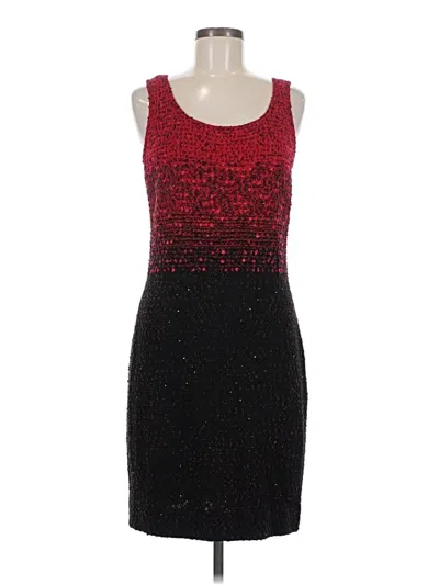 Pre-owned St. John Couture Cocktail Dress In Red