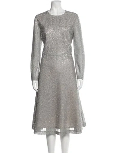 Pre-owned St. John Couture Crew Neck Midi Length Dress