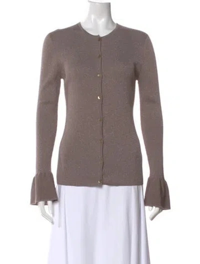 Pre-owned St. John Couture Crew Neck Sweater In Brown