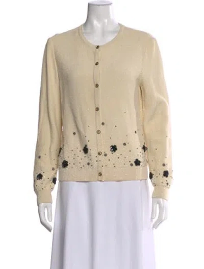 Pre-owned St. John Couture Crew Neck Sweater In Neutral