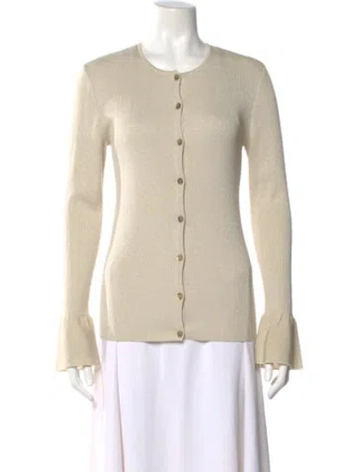 Pre-owned St. John Couture Crew Neck Sweater In Neutral