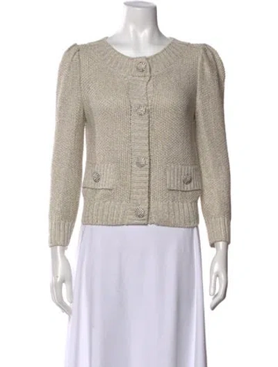 Pre-owned St. John Couture Crew Neck Sweater In Neutral