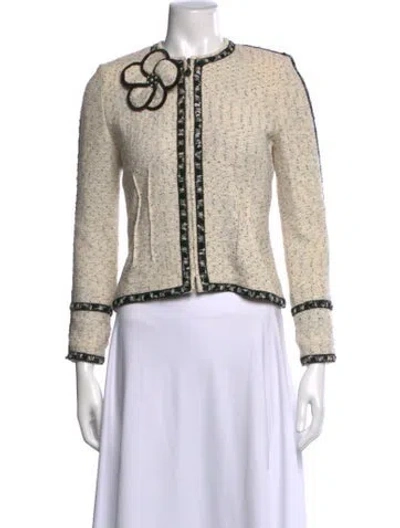 Pre-owned St. John Couture Crew Neck Sweater In Neutral
