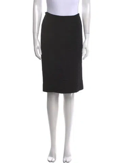 Pre-owned St. John Couture Crystal Embellishments Knee-length Skirt In Blue