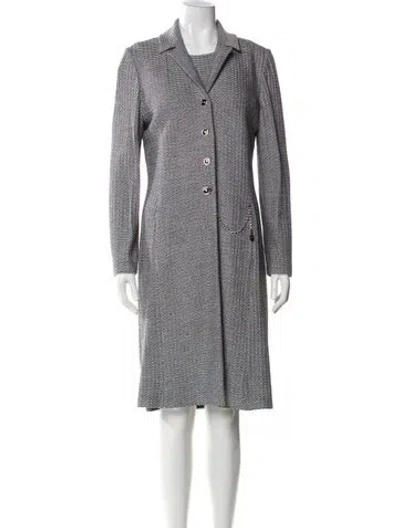 Pre-owned St. John Couture Dress Set In Gray