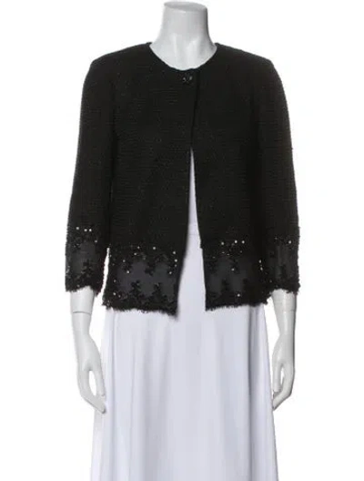 Pre-owned St. John Couture Evening Jacket In Black