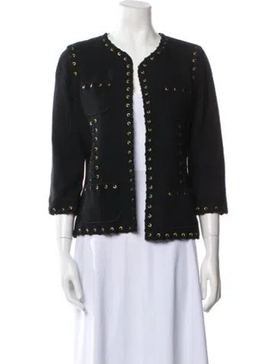 Pre-owned St. John Couture Evening Jacket In Black