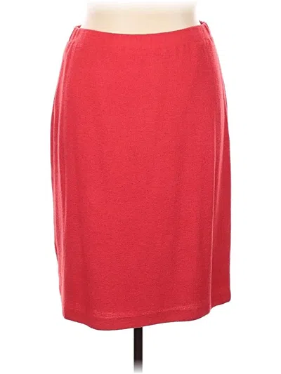 Pre-owned St. John Couture Formal Skirt In Red