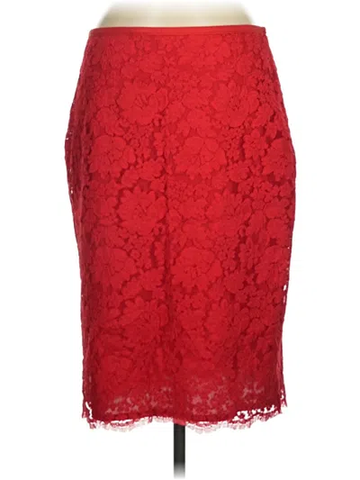 Pre-owned St. John Couture Formal Skirt In Red