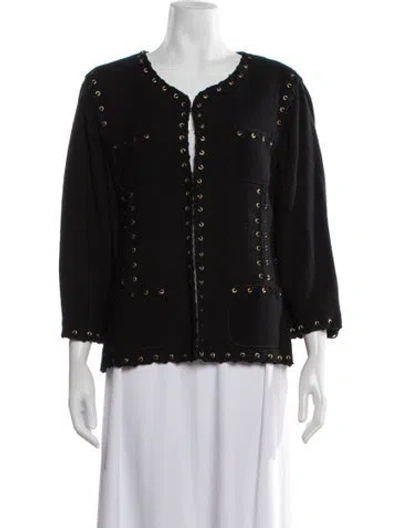 Pre-owned St. John Couture Jacket In Black