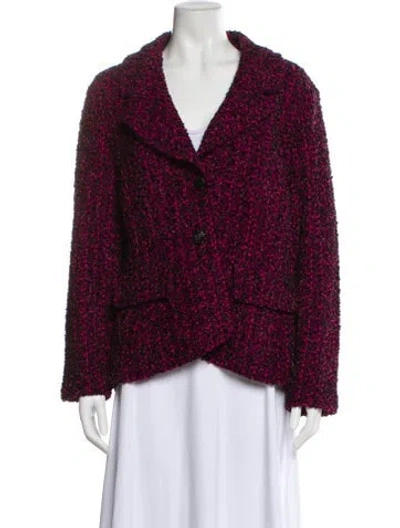 Pre-owned St. John Couture Jacket In Burgundy