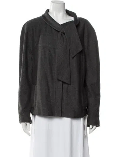 Pre-owned St. John Couture Jacket In Gray