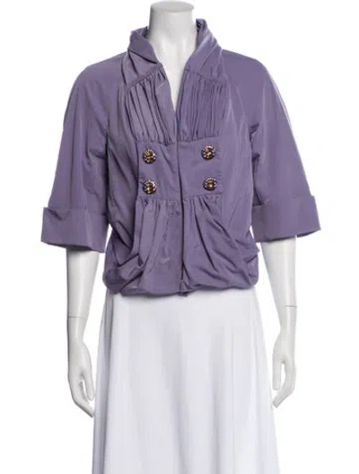 Pre-owned St. John Couture Jacket In Purple