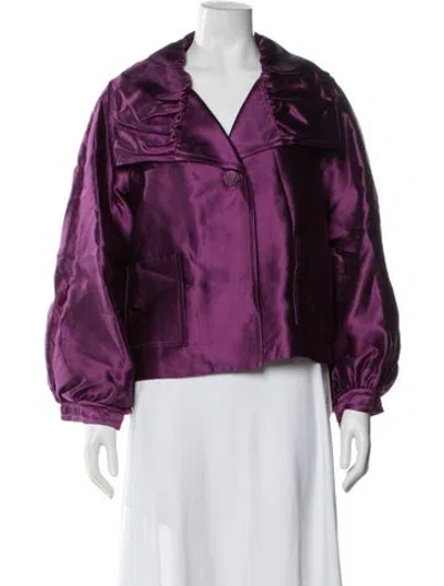 Pre-owned St. John Couture Jacket In Purple