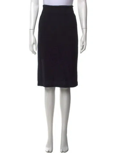 Pre-owned St. John Couture Knee-length Skirt In Black/metallic