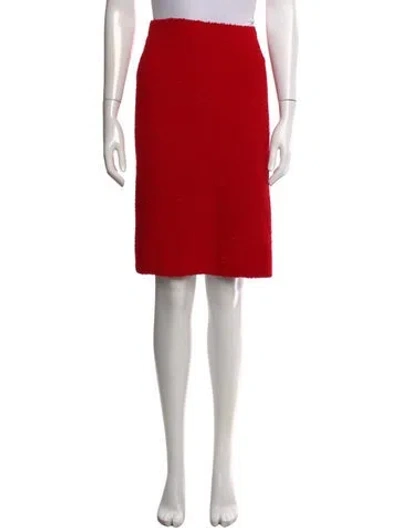 Pre-owned St. John Couture Knee-length Skirt In Black/red