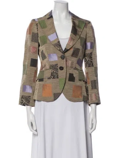 Pre-owned St. John Couture Patterned Blazer In Multi