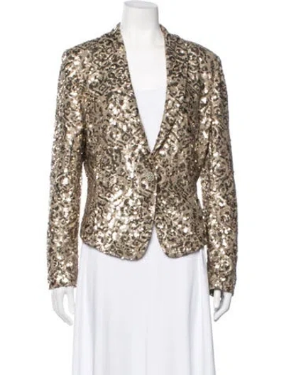 Pre-owned St. John Couture Patterned Evening Jacket In Multicolor