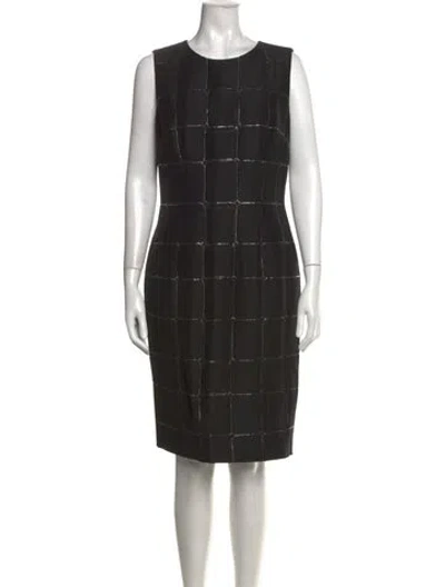 Pre-owned St. John Couture Patterned Knee-length Dress In Multi