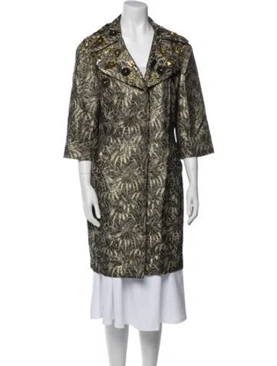 Pre-owned St. John Couture Printed Coat