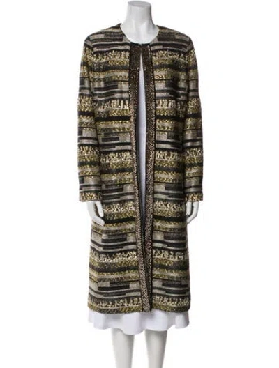 Pre-owned St. John Couture Printed Coat In Multi