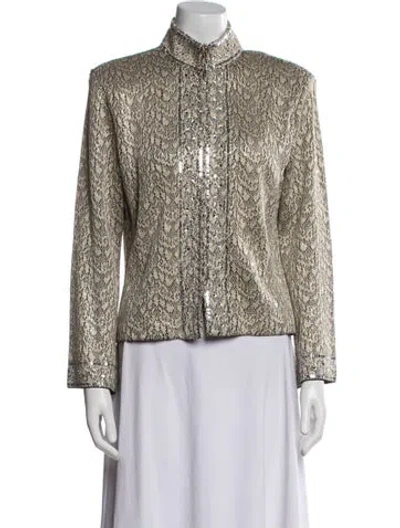 Pre-owned St. John Couture Printed Evening Jacket