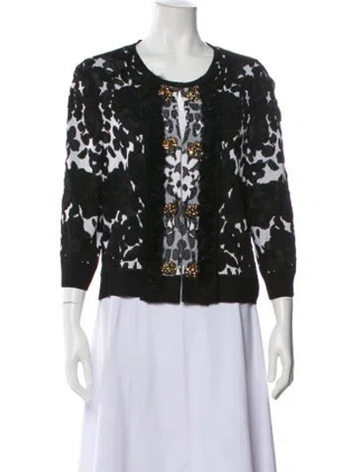 Pre-owned St. John Couture Printed Evening Jacket In Multi