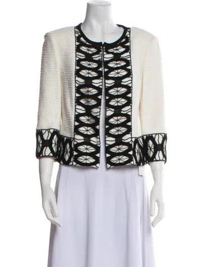 Pre-owned St. John Couture Printed Evening Jacket In Multi