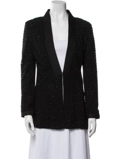 Pre-owned St. John Couture Printed Jacket In Black