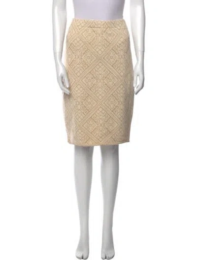 Pre-owned St. John Couture Printed Knee-length Skirt