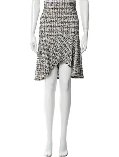 Pre-owned St. John Couture Printed Knee-length Skirt In Black