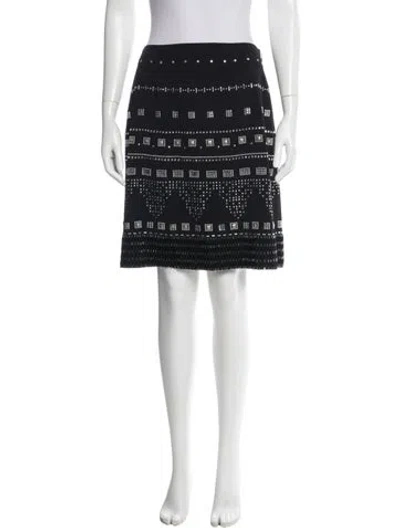 Pre-owned St. John Couture Printed Knee-length Skirt In Multi