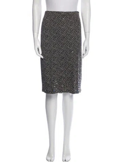 Pre-owned St. John Couture Printed Knee-length Skirt In Multi