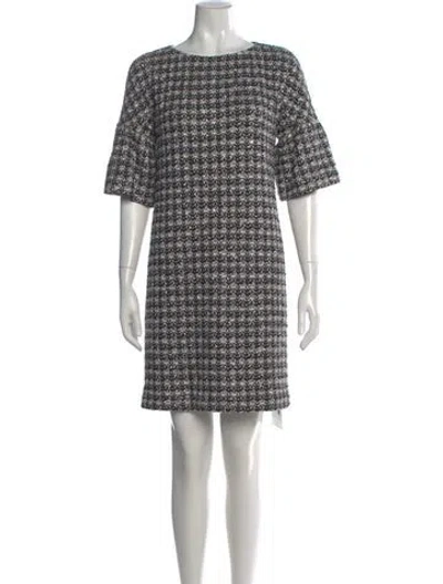 Pre-owned St. John Couture Printed Mini Dress In Multi