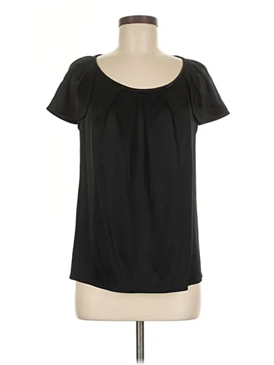 St. John Couture Short Sleeve Blouse In Black
