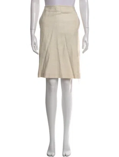 Pre-owned St. John Couture Silk Knee-length Skirt In Neutral