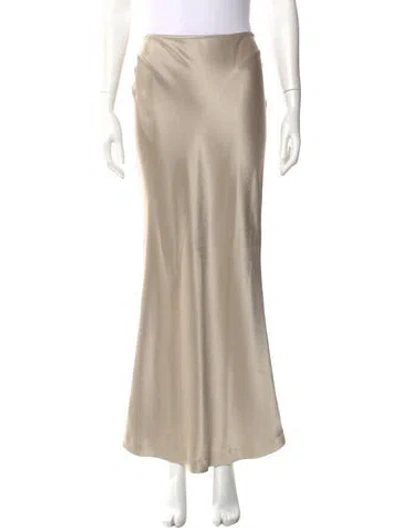 Pre-owned St. John Couture Silk Long Skirt In Neutral