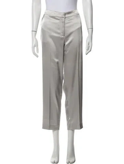Pre-owned St. John Couture Silk Wide Leg Pants In Neutrals