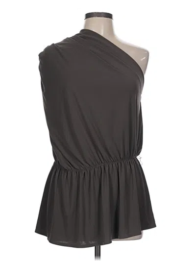 Pre-owned St. John Couture Sleeveless Blouse In Gray