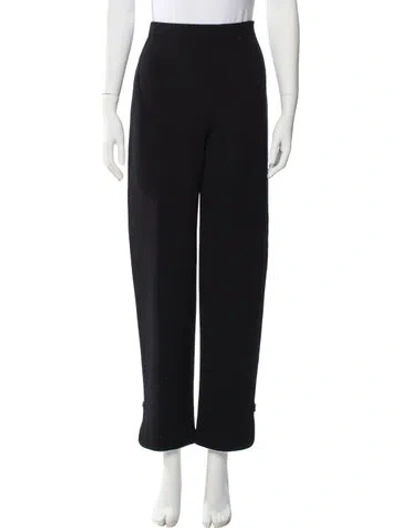 Pre-owned St. John Couture Straight Leg Pants In Black