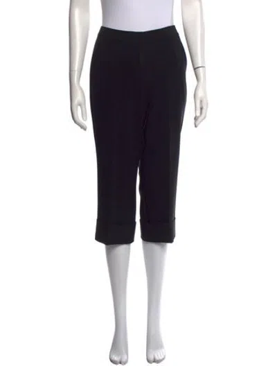 Pre-owned St. John Couture Straight Leg Pants In Black