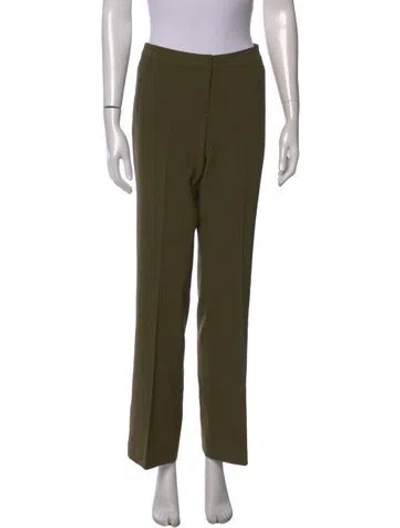 Pre-owned St. John Couture Straight Leg Pants In Green