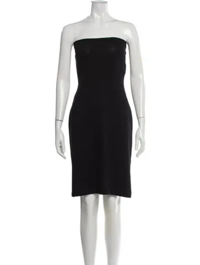Pre-owned St. John Couture Strapless Mini Dress In Black