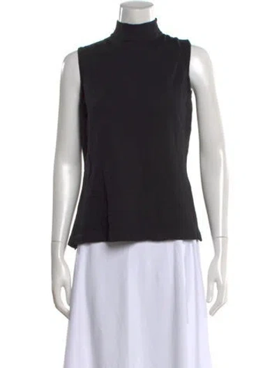 Pre-owned St. John Couture Turtleneck Sweater In Black