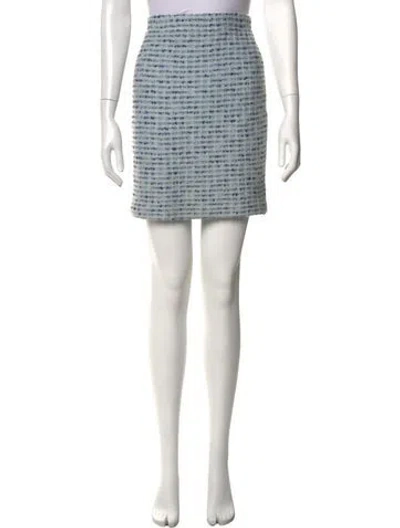 Pre-owned St. John Couture Tweed Mini Skirt In Neutrals