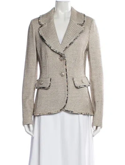 Pre-owned St. John Couture Tweed Pattern Blazer